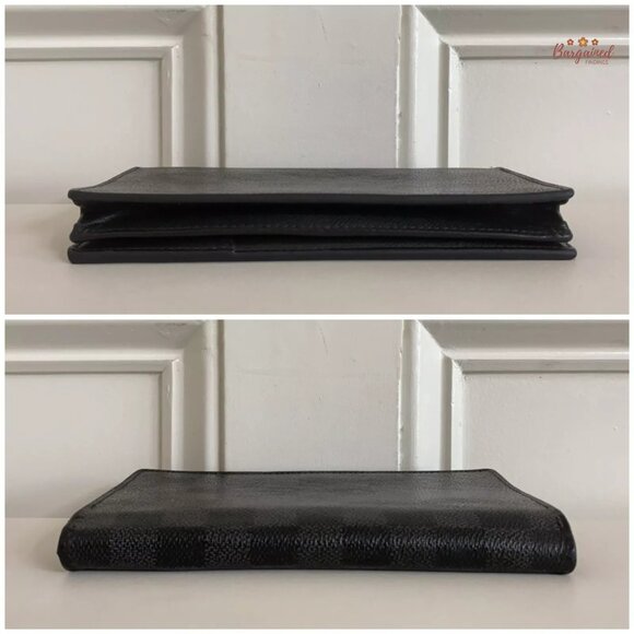 Authentic Louis Vuitton Damier Graphite Coated Canvas Leather Brazza Wallet 2012 - Picture 5 of 14